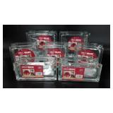 Six glass deco blocks in various sizes, 4x7.5,