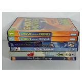 DVDs, includes Lady and The Tramp, Elf, Frosty