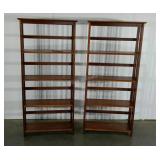 Two bookcases, 27.5 x 11 x 63.5