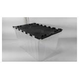 Clearview storage tote with interlocking lid