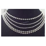 Premier design jewelry, 5 strand silvertone