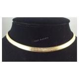 Premier design jewelry, goldtone flat chocker