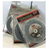 Three 6in x 3/4in bench grinder wheels one fine