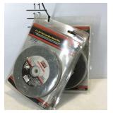 Three 6in x 3/4in bench grinder wheels, two fine