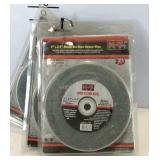 Three 6inx3/4in medium grit bench grinder wheels