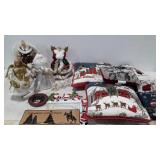 Christmas holiday decor,  throw pillows, tree