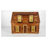 Log cabin style doll house, 12x19x23.5
