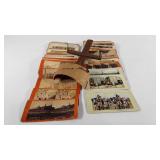 Vintage stereoscope with picture cards