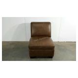 Pottery Barn accent chair, leather look,