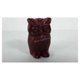 Cast iron owl figurine, 3.5"