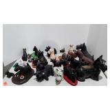 Scottish Terrier figurines and planters, 20 plus