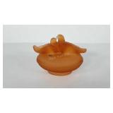 Westmoreland glass birds on nest covered dish,