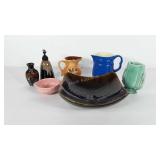 Pottery, includes pitchers, bowls, vases, and