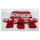 Scottish terrier holiday themed towels