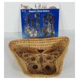 Mixed group, decorative basket and magnetic memo