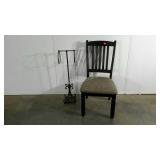 Chair and a towel rack