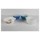 Pyrex, two 6" mixing bowls, English Pyrex 6.5