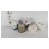 Decor china, Asian inspired vases, milk glass