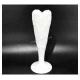 Glassware, Fenton milk glass 12" vase