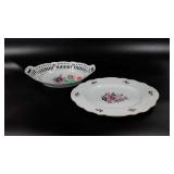 Oval platter and bowl marked Bavaria, Seller code