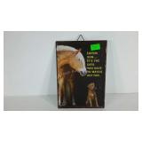 Metal embossed sign, 7 x 10