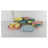 Prolonware pastel colored dishes and Rubbermaid
