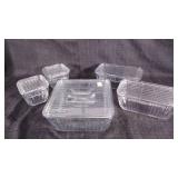 Anchor Hocking refrigerator containers, 5 pieces