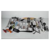 Kitchen utensils, includes rolling pin, spoons,