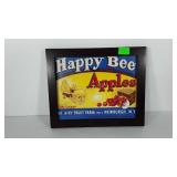 Advertising, Framed Happy Bee apple sign,