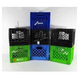 Group of 7 milk crates
