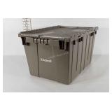 Kitchen industrial tote with interlocking lid,