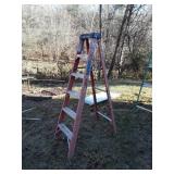 Werner 6ft Fiberglass Step Ladder orange color