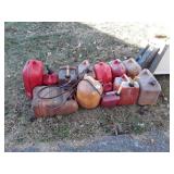 Several Poly Gasoline Containers of various sizes