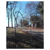 Two Iron Shepherds Plant Crooks, ground stake