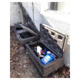 Two Poly Truck Tool Carrier Boxes and Contents,