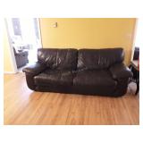 Living Room Sofa, Brown Pleather, good usable