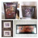 5pcs of Home Goods Framed Wall Art Work,