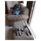 4 Fishing Rods with Reels