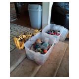 Toys, 2-totes with contents of toys, the motor