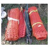 3 Partial rolls of Safety Fence, plus a few