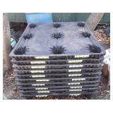 Ten Plastic Skids or Pallets, 40x48", nice near