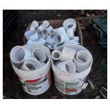 PVC Pipe Fittings lot, various sizes and styles