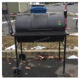 Charcoal Grill Meat Smoker, made from a 55gallon