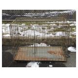 Folding Wire Pet Cage, single door, 42x26x30"