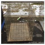 Folding Wire Pet Cage, single door, 36x24x28"