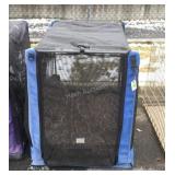 Collapsible Pet Cage, canvas and mesh made, blue