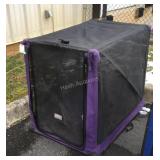 Collapsible Pet Cage, canvas and mesh made,