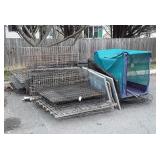 Big Lot of Folding Wire Pet Cages, pen panels,