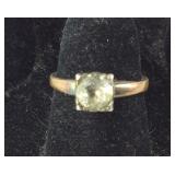10k gold fill and sterling clear stone size 5.5