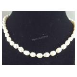 Freshwater cultured pearl earrings and 18in